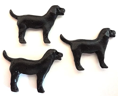 Black Dog Push Pins Set, Decorative Metal Push Pins, Cute Office Supplies, Unique Black Painted Thumb Tacks, Animal Push Pin Set | Set of 10