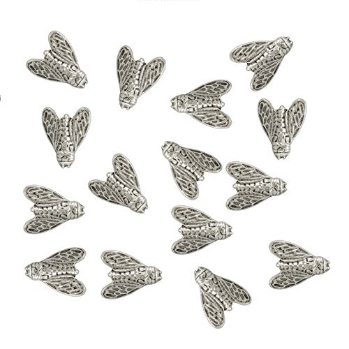 Closed Wing Bee Push Pins (10 Pc Set) | Decorative Silver Thumb Tacks, Whimsical Office Supplies, Honey Bee Decor Gift