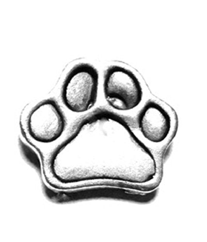 Paw Print Push Pins (10 Pc Set) | Decorative Silver Pet Thumb Tacks Animal Lover Office Decor Vet Tech Gift