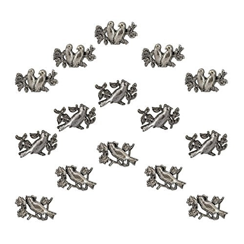 Bird Push Pins (10 Pc Set) | Decorative Silver Thumb Tacks Nature Garden Cottagecore Office Desk Decor Unique Gift