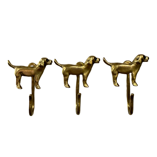 Dog Push Pin Hooks, Small Metal Wall Hooks with Push Pins for Keys, Jewelry, Pictures, Mini Hooks for Bulletin Boards, Set of 3