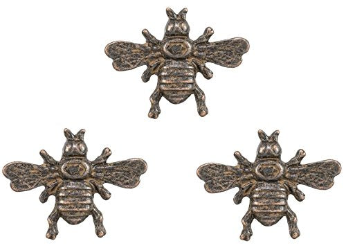 Bumble Bee Push Pins (10 Pc Set) | Decorative Bronze Thumb Tacks Nature Garden Cottagecore Rustic Office Desk Decor Gift