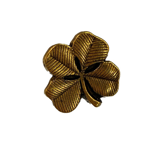 Shamrock Push Pins (10 Pc Set) | Gold Silver Decorative Metal Thumb Tacks Irish Clover Office Decor Unique St Patricks Day Gift