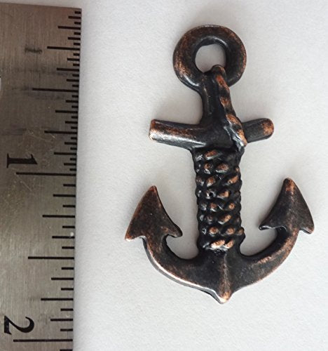 Anchor Shower Curtain Hook Adornment, Oil Rubbed Bronze, Set of 12