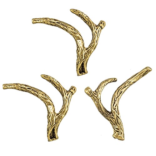 Antler Push Pins, Decorative Push Pins, Unique Gold Push Pins, 15 Piece Metal Push Pin Set