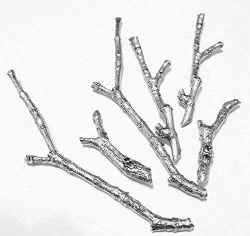 Branch Push Pins, Decorative Push Pins, Unique Silver Push Pins, 15 Piece Metal Push Pin Set