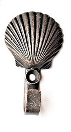 Scallop Hook, Medium Wall Hook, Picture Hook, Jewelry Hook, Decorative Wall Hook, 1 Piece, Bronze Finish
