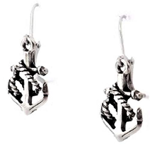 . ANCHOR EARRINGS ANTIQUE SILVER