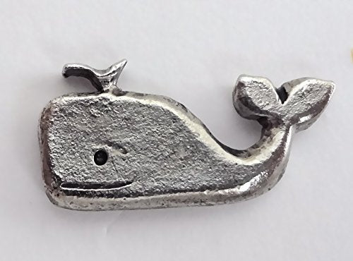 Whale Push Pins (10 Pc Set) | Decorative Silver Marine Animal Thumb Tacks, Nautical & Ocean Lover Gift