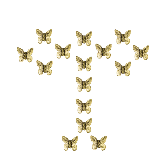 Butterfly Push Pins (10 Pc Set) | Decorative Gold Thumb Tacks, Cottagecore Desk Decor, Unique Nature Lover Gift