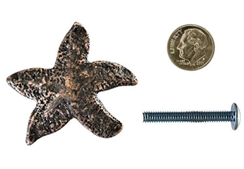 Starfish Cabinet Knob, Drawer Pull, 1 pc, Antique Bronze, KN-703ORB