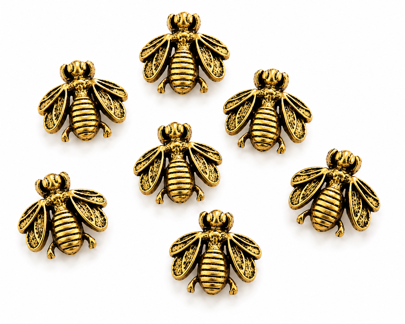 Bumble Bee Push Pins (10 Pc Set) | Decorative Gold Thumb Tacks, Aesthetic Office Supplies, Cute Bulletin Board Pins