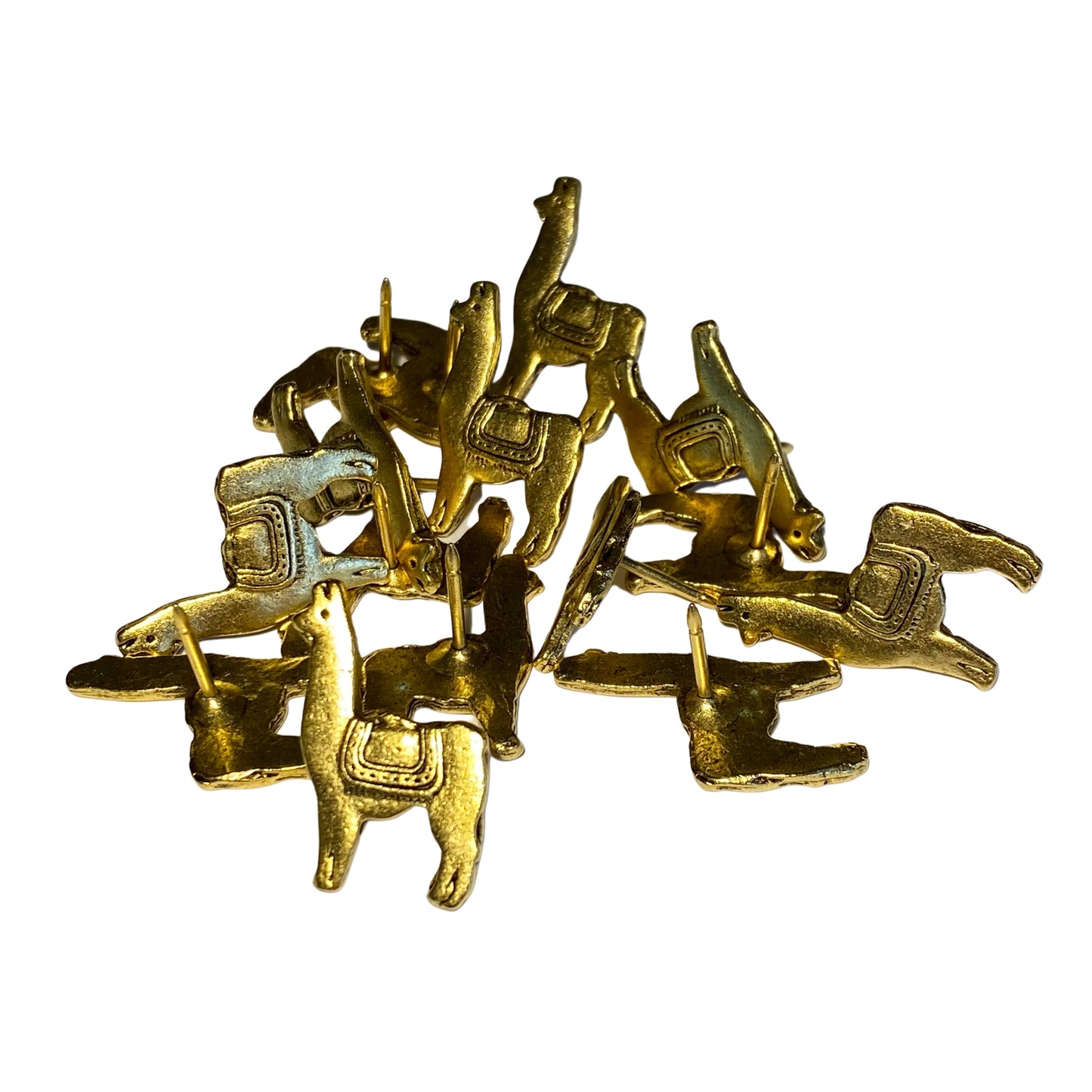 Llama Push Pins (10 Pc Set) | Decorative Silver Thumb Tacks, Cute & Unique Office Supplies, Animal Lover Gift