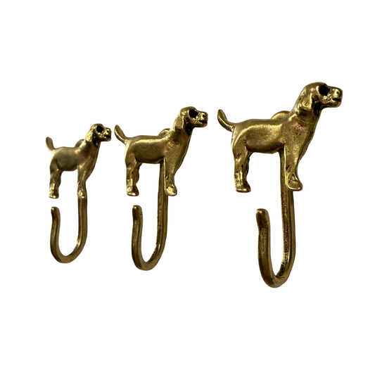 Dog Push Pin Hooks, Small Metal Wall Hooks with Push Pins for Keys, Jewelry, Pictures, Mini Hooks for Bulletin Boards, Set of 3