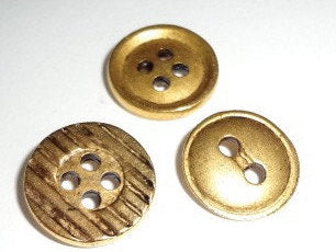 Button Push Pins (10 Pc Set) | Decorative Gold Sewing Thumb Tacks Craft Room Office Desk Decor Unique Gift for Seamstress