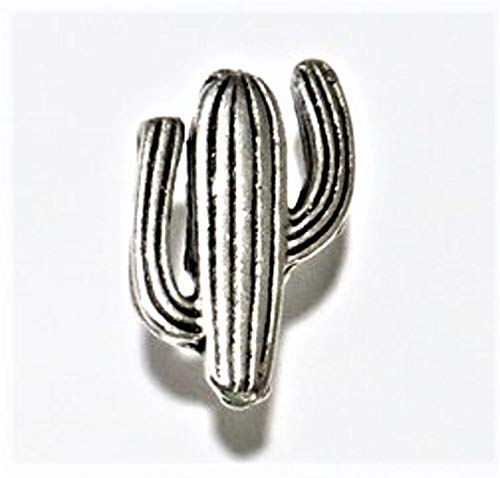 Cactus Push Pins (10 Pc Set) | Decorative Silver Desert Thumb Tacks, Aesthetic Office Supplies, Boho Decor Gift