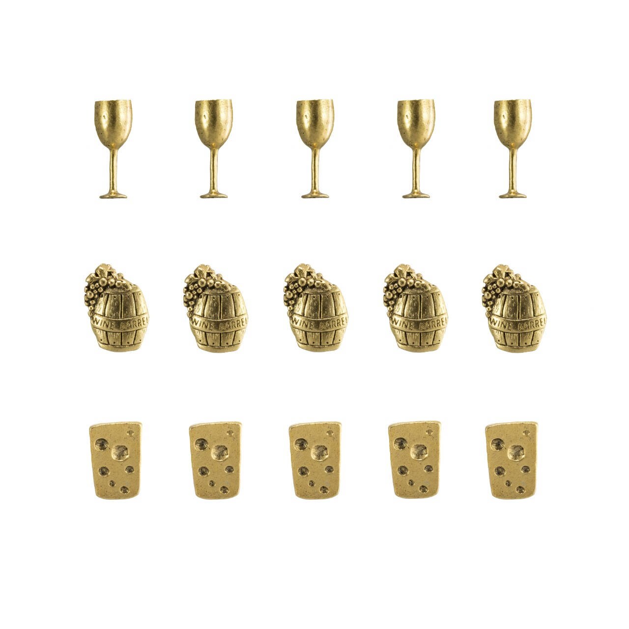 Wine Cheese Push Pins (10 Pc Set) | Decorative Silver Food Thumb Tacks Kitchen Bar Decor Unique Hostess Gift