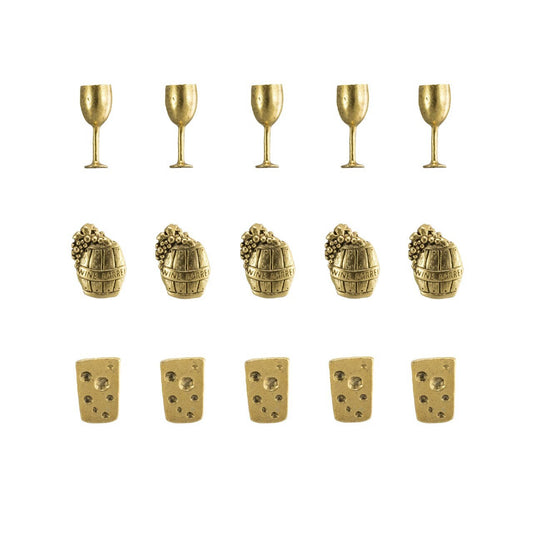 Wine Cheese Push Pins (10 Pc Set) | Decorative Silver Food Thumb Tacks Kitchen Bar Decor Unique Hostess Gift