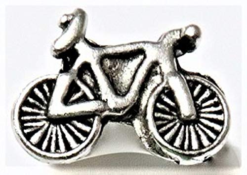 Bicycle Push Pins (10 Pc Set) | Decorative Silver Bike Thumb Tacks, Unique Travel Gift, Aesthetic Office Decor