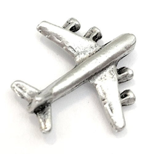 Jet Plane Push Pins (10 Pc Set) | Decorative Silver Military Aviation Thumb Tacks Travel Map Office Desk Decor Gift
