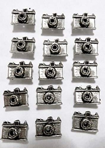 Camera Push Pins (10 Pc Set) | Decorative Silver Photographer Thumb Tacks Unique Office Decor Gift for Photo Lover