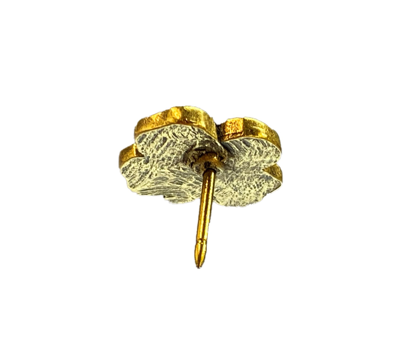 Shamrock Push Pins (10 Pc Set) | Gold Silver Decorative Metal Thumb Tacks Irish Clover Office Decor Unique St Patricks Day Gift