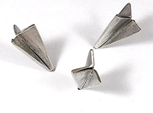 Paper Airplane Push Pins (10 Pc Set) | Decorative Silver Thumb Tacks Travel Office Desk Decor Unique Nostalgic Gift