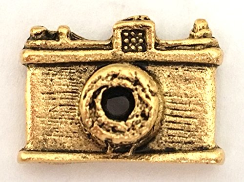Camera Push Pins (10 Pc Set) | Decorative Gold Thumb Tacks, Aesthetic Photography Gift, Unique Traveler & Office Decor