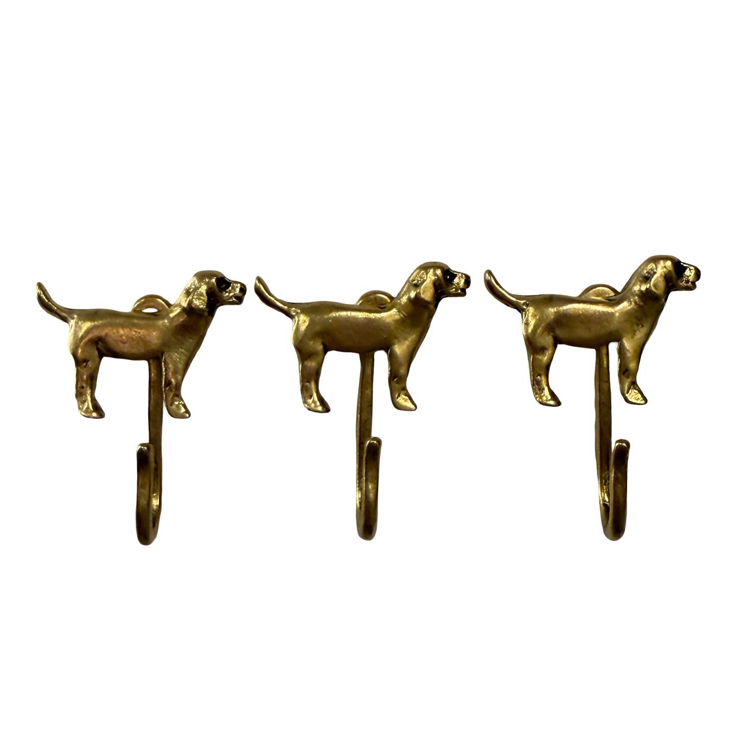 Dog Push Pin Hooks, Small Metal Wall Hooks with Push Pins for Keys, Jewelry, Pictures, Mini Hooks for Bulletin Boards, Set of 3