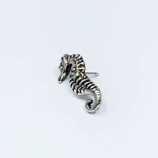 Seahorse Push Pins (10 Pc Set) | Decorative Silver Beach Thumb Tacks Coastal Ocean Office Desk Decor Unique Gift