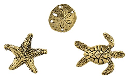 Sea Life Lapel Pins, Turtle Tie Tack, Sand Dollar Lapel Pin, Starfish Lapel Pin, Oceal Tie Tacks, Summer Hat Pins, Gold Lapel Pins, 3pc Set