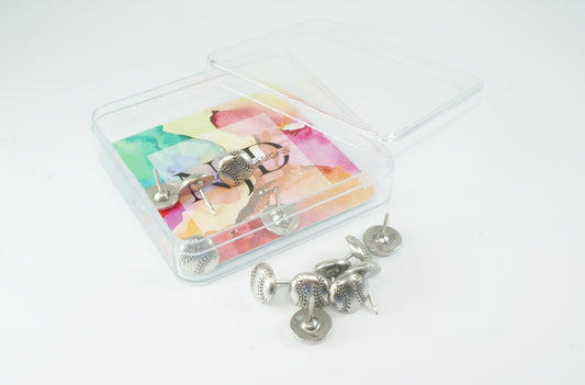 Baseball Push Pins (10 Pc Set) | Gold Silver Decorative Metal Thumb Tacks Sports Office Desk Decor Unique Gift for Coach Fan