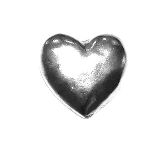 Heart Push Pins (10 Pc Set) | Decorative Silver Thumb Tacks, Unique Romantic Gift, Wedding & Nursery Decor