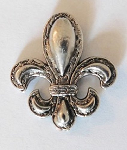 Fleur De Lis Push Pins (10 Pc Set) | Decorative Silver Thumb Tacks, Elegant French Decor, Unique Historical Gift