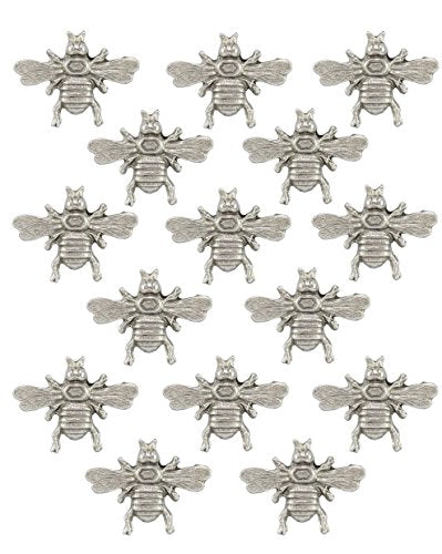 Spread Wing Bee Push Pins (10 Pc Set) | Decorative Silver Thumb Tacks, Unique Whimsical Office Supplies, Bee Lover Gift