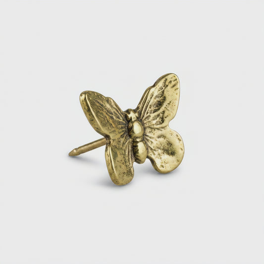 Butterfly Push Pins (10 Pc Set) | Decorative Gold Thumb Tacks, Cottagecore Desk Decor, Unique Nature Lover Gift