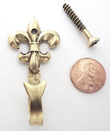 Fluer De Lis Hook, Medium Wall Hook, Picture Hook, Jewelry Hook, Decorative Wall Hook, 1 Piece, Gold Finish