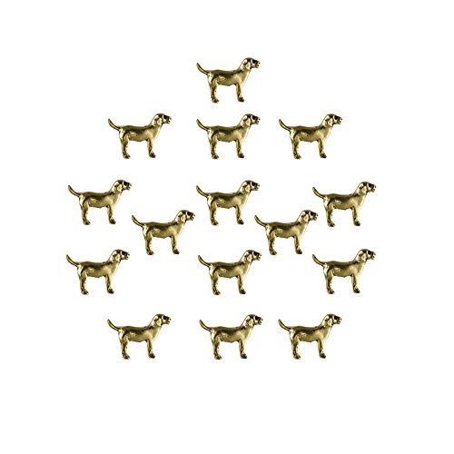 Dog Push Pins, Decorative Push Pins, Unique Gold Push Pins, 15 Piece Metal Push Pin Set