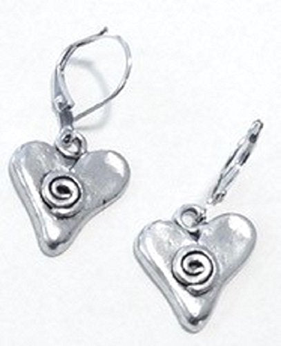 ABSTRACT HEART DANGLE EARRING