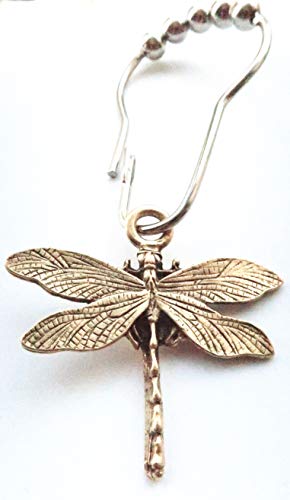 Dragonfly Shower Hook Add-Ons, 12pc Set, Includes set of Chrome Roller Hooks